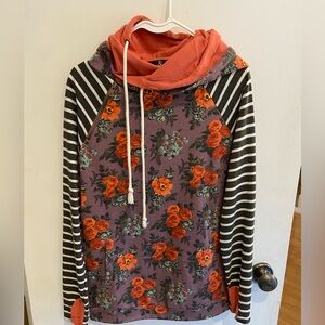 Ampersand Ave doublehood sweatshirt